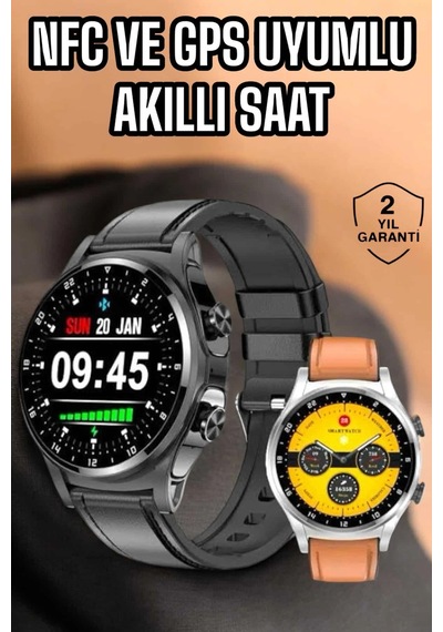 Mey İthalat Akıllı Saat Titreşimli Pusula Nabız Ve Tansiyon Ölçer Nfc Uyumlu