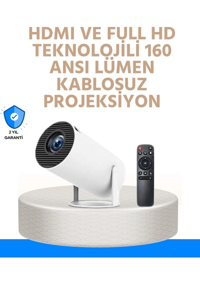 Mey İthalat Kablosuz Ve Kablolu Bağlantı Seçenekli Ev Tipi Projeksiyon