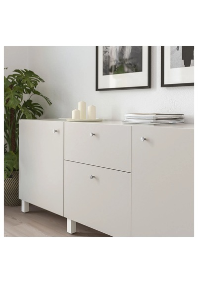 Ikea Bagganäs Topuz 21 Mm, 2 Adet Gümüş