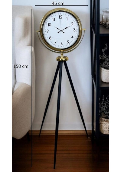 Luxury Gold Tripod Ayaklı Saat Çok Renkli