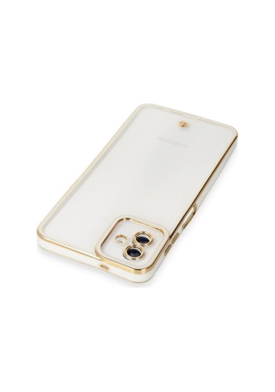 Samsung Uyumlu  Galaxy A04 Kılıf Liva Lens Silikon - Beyaz