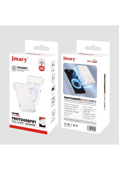 Jmary Fm-168r Magnetik Dolgu Led Telefon Aydınlatma Işığı Beyaz