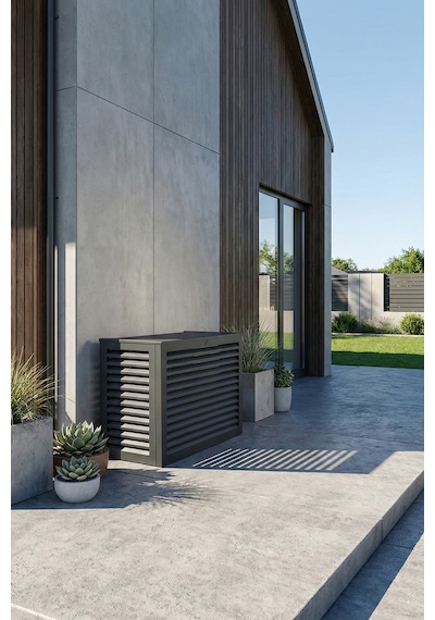 Klima Motoru/dış Ünite Gizleme/koruma Kafesi Xl 120x62x150 H Açısız Condor Antrasit
