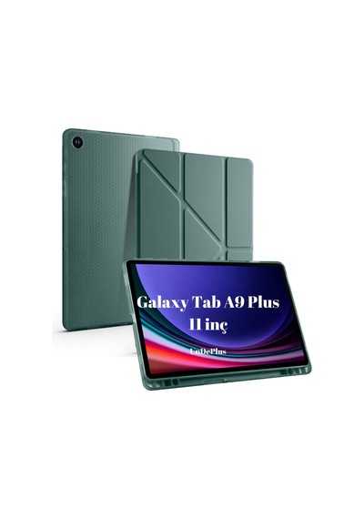 Samsung Galaxy Uyumlu Tab A9 Plus X210 X213 X215 X217 Kılıf Kalem Bölmeli Trifolding Case
