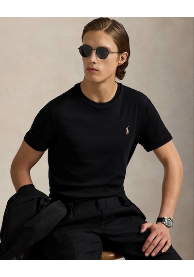 Polo Ralph Lauren Yumuşak Pamuklu Bisiklet Yaka Tişört Siyah