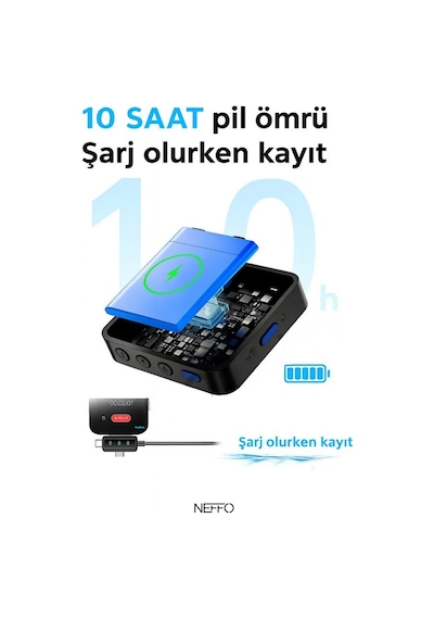 2 Mikrofonlu Kablosuz Yaka Mikrofonu Tüylü Rüzgar Önleyici 20 M Menzil İos Android Uyumlu