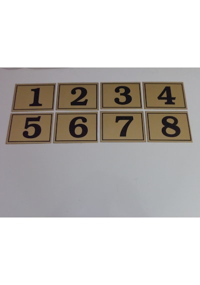 Gendec 6X8 Cm Yapışkanlı No 1'Den 8'E