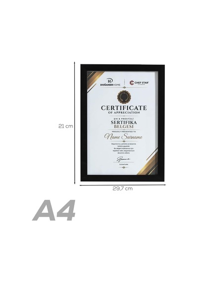 4412 Siyah Ahşap Modern Dekoratif Cam Fotoğraf Çerçevesi Masa Duvar Fotoğraf Çerçevesi 21x29,7cm