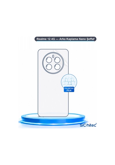 Schitec Realme 12 4g Uyumlu Arka Yüzey Hidrojel Koruyucu Film