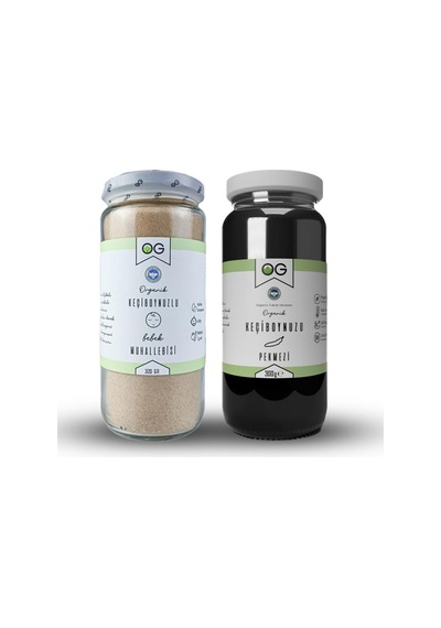 Organik Keçiboynuzlu Bebek Muhallebisi Karışımı 320 Gr Ve Organik Keçiboynuzu Pekmezi 300 Gr Seti