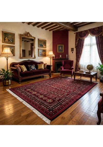 Clamecy 200 X 300 İpek Halı Bordo