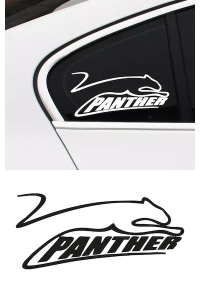 Panther Sticker, Oto Sticker, Motor Sticker, Kelebek Cam Sticker 15x7 Cm