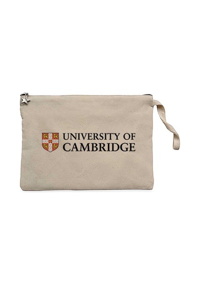 University Of Cambridge Logo Text  Krem Cüzdan / El Çantası Krem