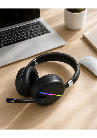 5 0 Rgb Işıklı Tasarım Bluetooth Kulaklık