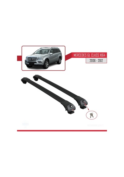 Mercedes Gl Class X164 2006-2012 Arası İle Uyumlu Ace-1 Ara Atkı Tavan Barı Siyah