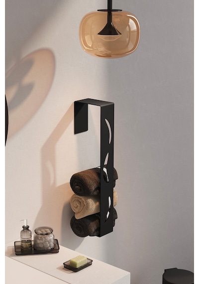 Zift Unique Paslanmaz Çelik Yapışkanlı Havlu Düzenleyici-mat Siyah&inox Satine Seçenekli Modern Havluluk. Diğer