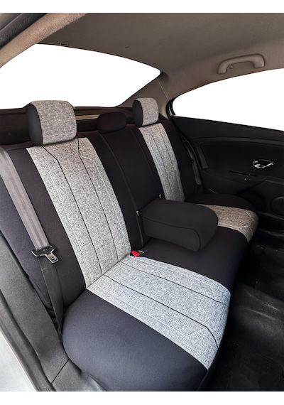 Minderland Axiom Comfort Serisi Oto Koltuk Kılıfı, Keten-deri / Gri, Tofaş Doğan İle Uyumlu