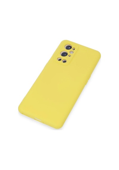 One Plus 9 Pro Kılıf Nano İçi Kadife Silikon - Sarı Sari