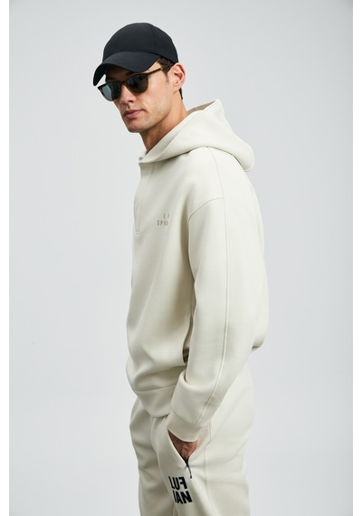 Lufian Road Erkek Sweatshirt Kırık Beyaz Kırık Beyaz 112030180100510 Beyaz