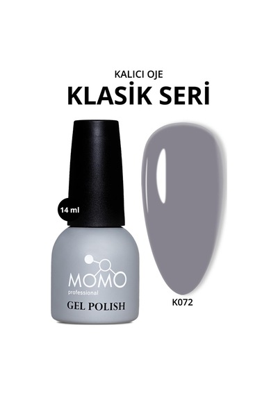 Momo Professional Kalıcı Oje K072 Gri 14 Ml
