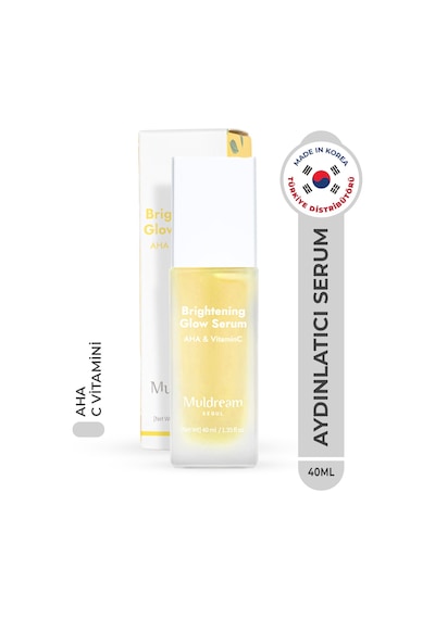 Aha Ve C Vitamini İçeren Aydınlatıcı Işıltı Etkili Kore Serum 40ml Peeling &  Bakım