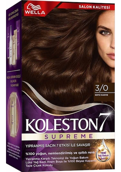 Koleston Supreme Kit Saç Boyası 3/0 Koyu Kahve