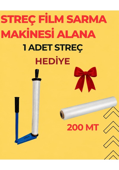 Glc Palet Streç Film Sarma Aparatı + Streç Film Hediyeli Oval Mavi