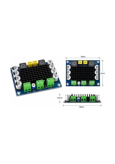 Tpa3116d2 100w Tek Kanal Dijital Amfi Kartı Dc 12-26v Ses Seviye Ayarlı Hw-576