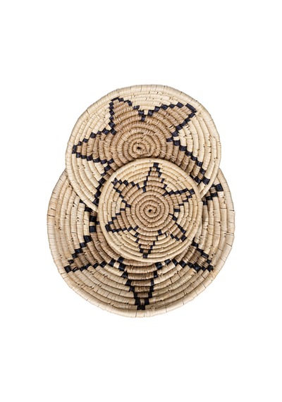 Meander Natural Bambu Afrikan El Yapımı Yıldız Duvar Tabağı Dekoru 8820 Natural-35 X 7 Diğer