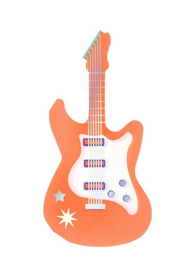Meri Meri - Elektro Gitar Peçete - L - 16 Adet