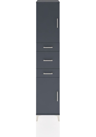 Hyperion Dolap 3 Raflı 3 Çekmeceli 2 Kapaklı 44x44x221 Antras... Antrasit