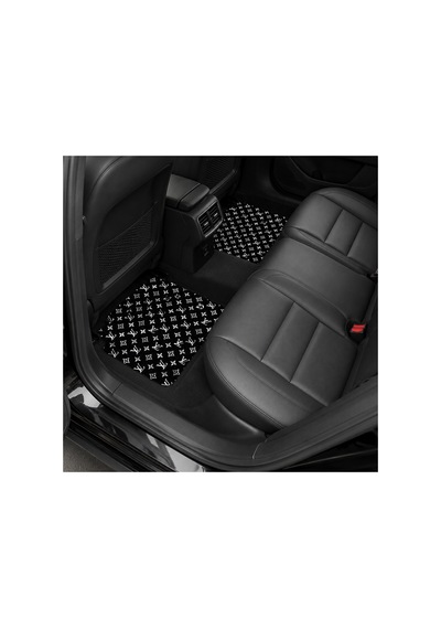 Oem Siyah Beyaz Monogram Tasarımlı Dijital Baskılı 4 Parça Üniversal Halı Paspas Seti Oem Siyah Beyaz Monogram Tasarımlı Dijital Baskılı 4 Parça Üniversal Halı Paspas Seti