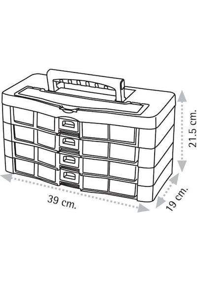 Asr-2058 4''Lü Organizerli Çekmece Kutu