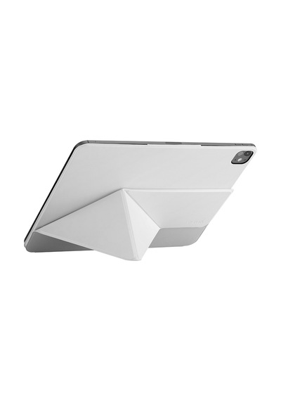 İpad Pro 11 2024 Uyumlu Pitaka Folio 3 Kalem Bölmeli Standlı Kılıf Beyaz Kapaklı Kılıf