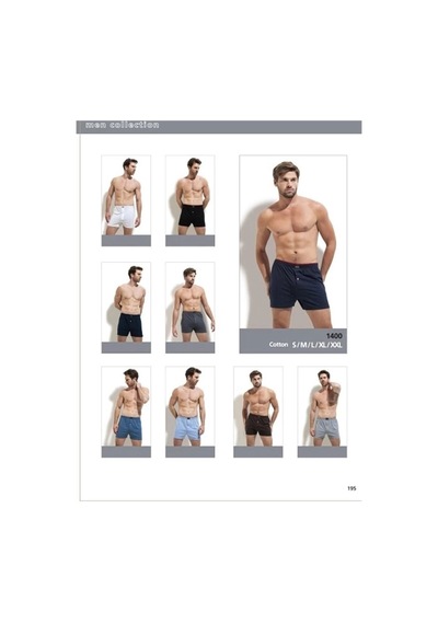 Erdem Erkek Penye Boxer 1400 Asorti M
