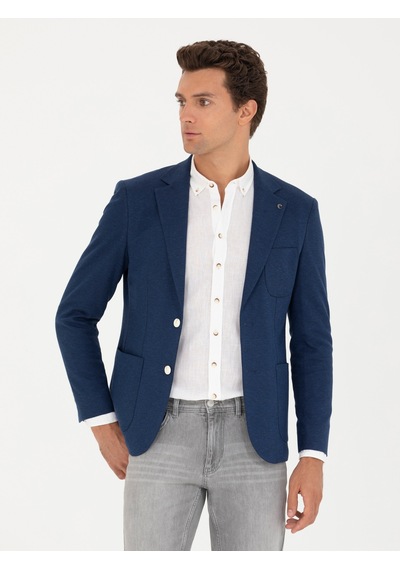 Cacharel Lacivert Slim Fit Spor Ceket