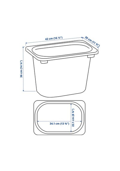 Ikea Trofast Saklama Kutusu, Beyaz, 42x30x36 Cm