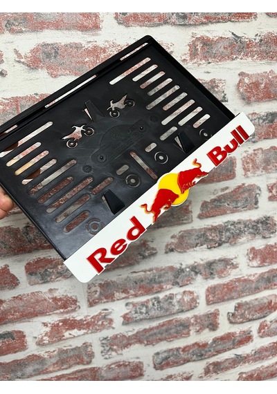 Red Bull Beyaz Pleksi Motor Plakalığı