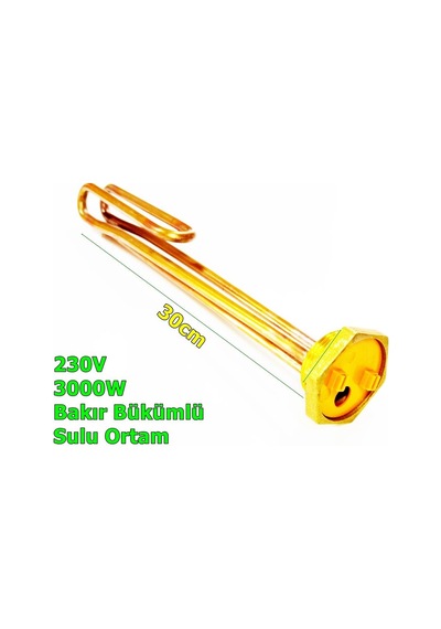 30cm Bükümlü 3000w Balçık Bakır Güneş Enerji Isıtıcı Rezistans