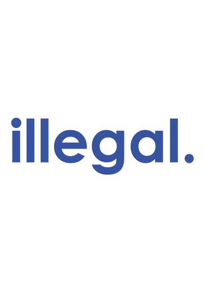 İllegal Araba Sticker 17x17 Cm Mavi