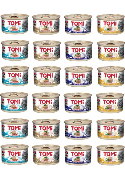 Tomi 4 Çeşit Karma Kedi Konservesi 85 G X 24 Adet