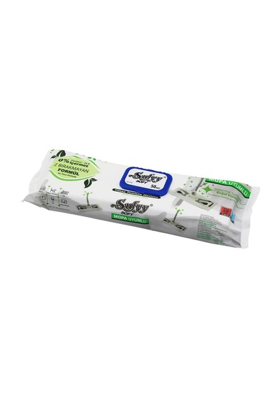Sufyy Soft Islak Mendil 50 Adet Yüzey Büyük Mop Havlusu Ekstra Kalın - 12'li Paket Diğer