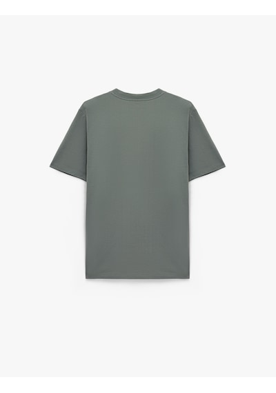 Koton Regular Fit Kısa Kollu Bisiklet Yaka Pamuklu Basic Tişört Yeşil 6sam10287mk