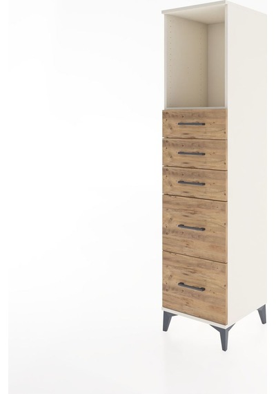 Hyperion Dolap Tek Raflı 5 Çekmeceli 44x44x182 Aytaşı-çam Aytaşı
