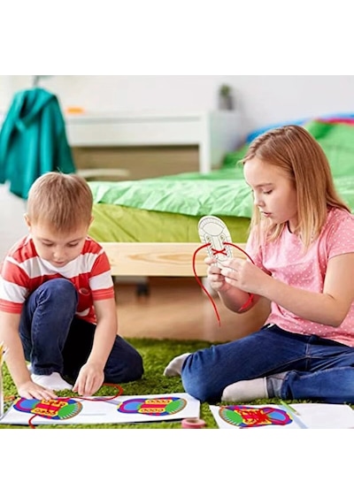 Tineke Montessori Ayakkabı Bağlama Eğitici Oyuncak İnce Motor Beceri Geliştirici Erkek Ve Kız 3+ Yaş