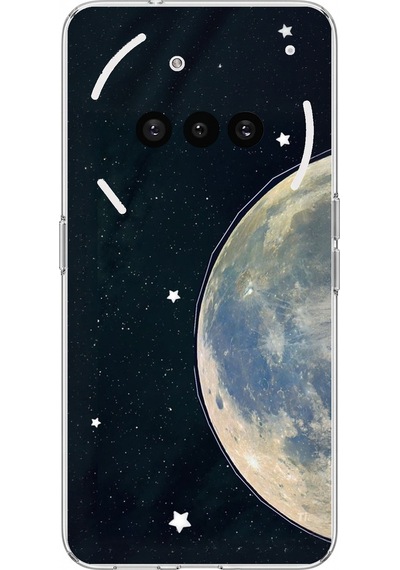 Nothing Phone 3a Uyumlu Minimalist Galaksi Yıldızlı Gece Baskılı Silikon Kılıf Renkli