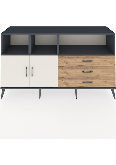 Hyperion Konsol 5 Raflı 3 Çekmeceli 2 Kapaklı 176x44x99 Antrasit- Antrasit-aytaşı/çam Hyperion Konsol 5 Raflı 3 Çekmeceli 2 Kapaklı 176x44x99 Antrasit- Antrasit-aytaşı/çam