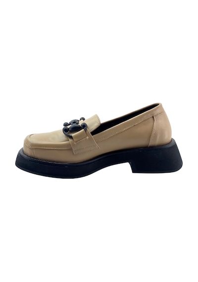 Albini 2610953 Hakiki Deri Kadın Loafer Ayakkabı Bej