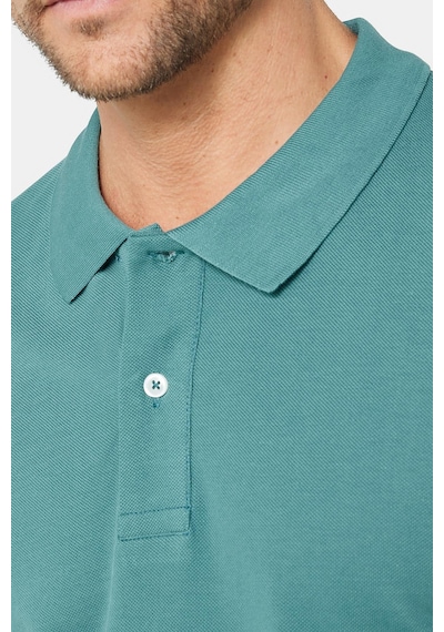 Tudors Erkek Slim Fit Dar Kesim %100 Pamuk Düz Pike Mavi Polo Yaka Tişört-30572 Haki