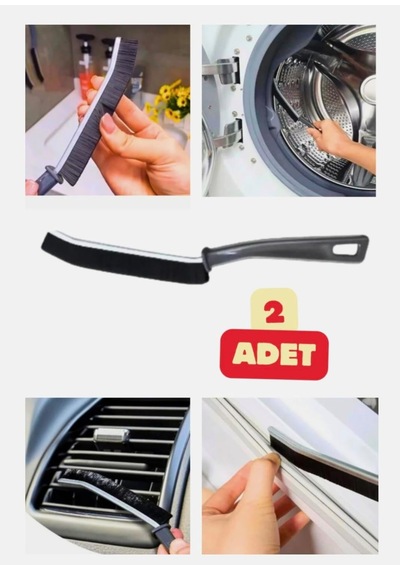 2 Li Çok Amaçlı Multi İnce Temizlik Fırçası Dar Alan, Derz, Cam Kenarı, Mutfak, Banyo, Araç İçi İçin Sert Kıllı Detay Temizleme Fırçası